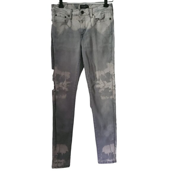 banana Republic Sculpt Skinny Gray Bleached Mid Rise Denim Jeans Size 27 / 4 - Picture 2 of 9